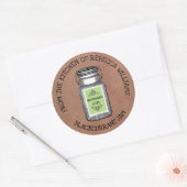 Sticker Rond Pot Mason Rustique De la cuisine de | Confiture o (Enveloppe)