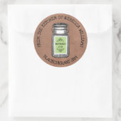 Sticker Rond Pot Mason Rustique De la cuisine de | Confiture o (Sac)