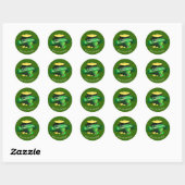 Sticker Rond Pot of Gold St Patrick's Day (Feuille)