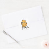 Sticker Rond Potato Drôle Veggie Poop Pun (Enveloppe)
