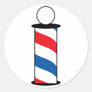Sticker Rond Poteau en barbier