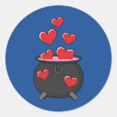 Sticker Rond Potion d'amour des coeurs (Devant)