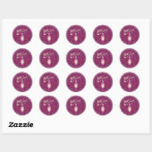 Sticker Rond Potion d'amour violet magique Saint-Valentin Autoc (Feuille)