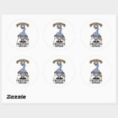 Sticker Rond Potion Magique Creative Spark Mascotte d'Artiste R (Feuille)