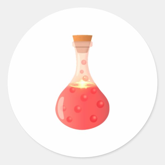 Sticker Rond Potion rouge (Devant)