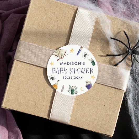 Sticker Rond Potions magiques Whimsical Baby shower Halloween