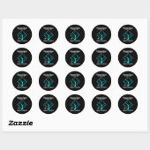 Sticker Rond Potomac River Washington Dc (Feuille)