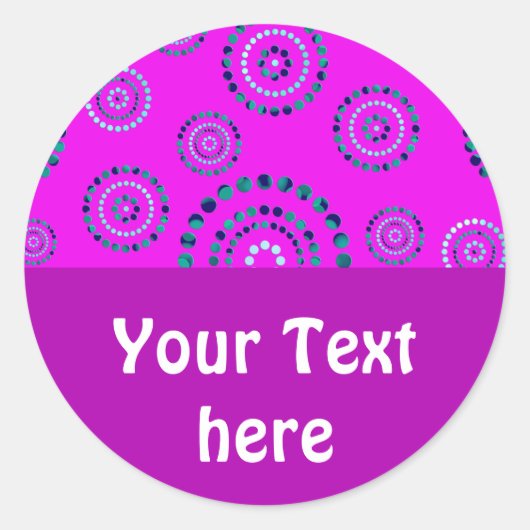 Sticker Rond Pots Circle Power Flowers + votre backgr. & idées (Devant)