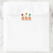 Sticker Rond Pots de fleurs (Sac)