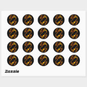 Sticker Rond Pots jaunes (Feuille)