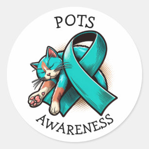 Sticker Rond POTS Syndrome de tachycardie orthostatique postura