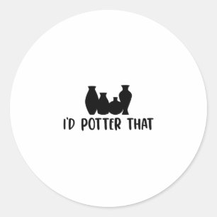 Sticker Rond Pottery   Pottery Potter Craft Ceramics