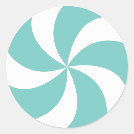STICKER ROND POUCE À LA MINTE DE NOËL (Devant)