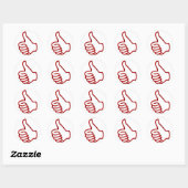 Sticker Rond Pouce Haut main (Feuille)