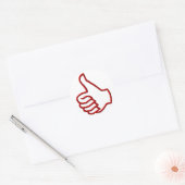 Sticker Rond Pouce Haut main (Enveloppe)