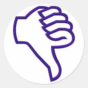 Sticker Rond Pouce vers le bas