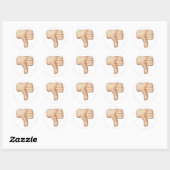 Sticker Rond Pouce vers le bas - Emoji (Feuille)
