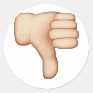 Sticker Rond Pouce vers le bas - Emoji