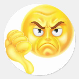 Sticker Rond Pouce vers le bas Emoji
