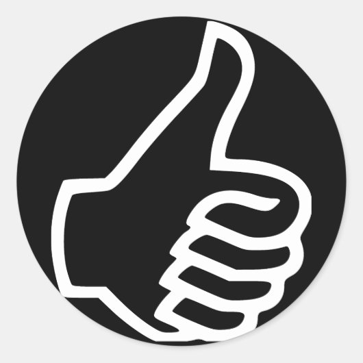 Sticker Rond Pouce vers le haut (Devant)