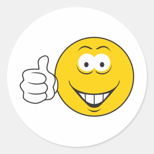 Sticker Rond Pouce vers le haut (Devant)