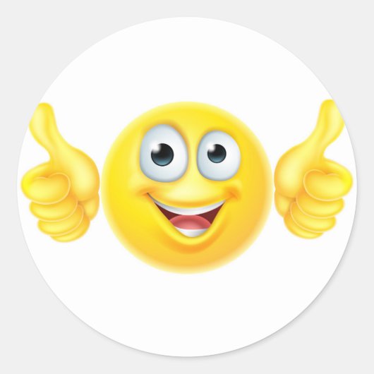 Sticker Rond Pouce vers le haut (Devant)