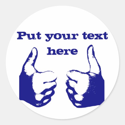 Sticker Rond Pouce vers le haut (Devant)