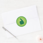 Sticker Rond Pouce vers le haut approbation verte (Enveloppe)