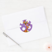 Sticker Rond Pouce vers le haut chat de dessin (Enveloppe)