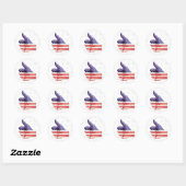 Sticker Rond Pouce vers le haut USA (Feuille)