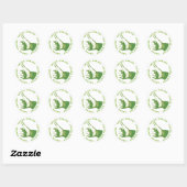 Sticker Rond Pouce verte (Feuille)