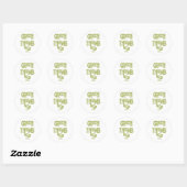 Sticker Rond Pouce verte (Feuille)