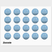 Sticker Rond Poudre de script de fin d'études Joint de l'envelo (Feuille)