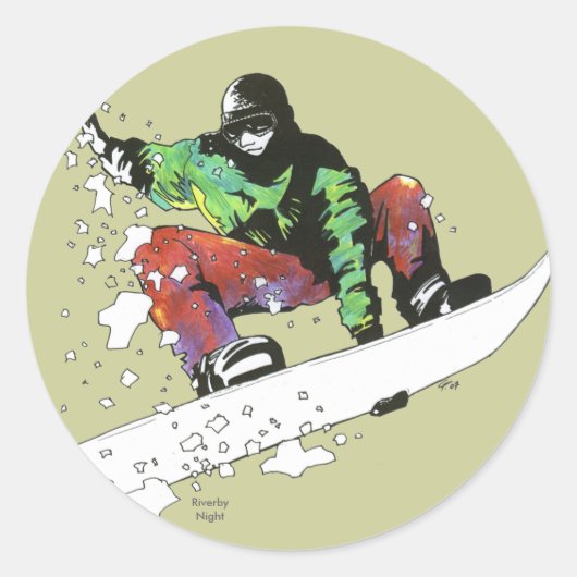 Sticker Rond Poudre fraîche (Devant)