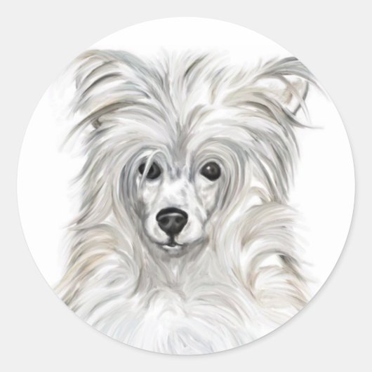 Sticker Rond Pouf chinois en poudre (Devant)