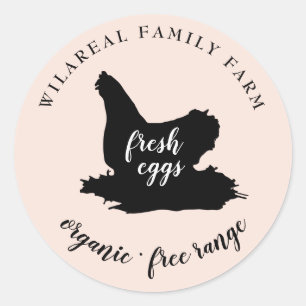 Sticker Rond poule de la famille ferme classique