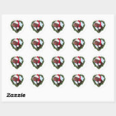Sticker Rond Poule de Noël * Rhode Island Red (Feuille)
