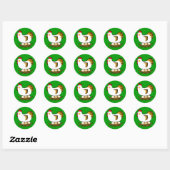 Sticker Rond poule et oeufs mignons (Feuille)