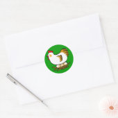 Sticker Rond poule et oeufs mignons (Enveloppe)