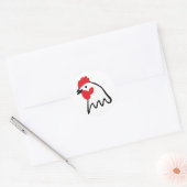 Sticker Rond poule mouillée (Enveloppe)