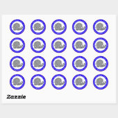 Sticker Rond poule républicaine (Feuille)