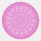 Sticker Rond poule rose magenta napperons collant rond classiqu (Devant)