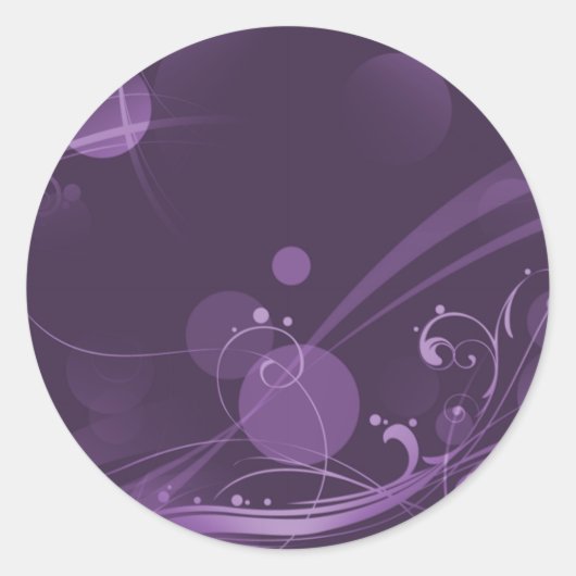 STICKER ROND POULEAUX ET POINTS DE CERCLE VIEUX VIOLET (Devant)