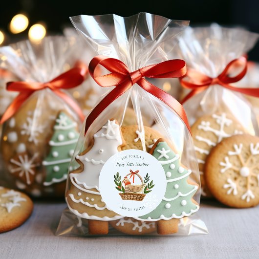 Sticker Rond Poules françaises | 12 Jour de Noël