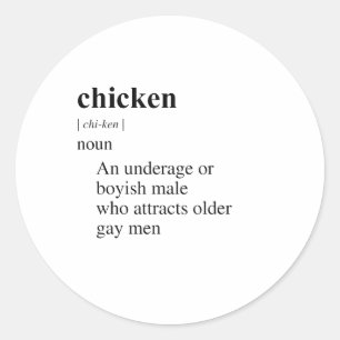 STICKER ROND POULET