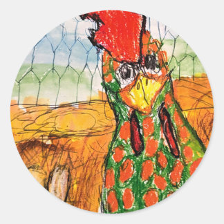 Sticker Rond Poulet