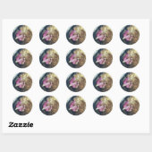 STICKER ROND POULET (Feuille)