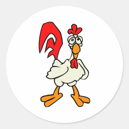 Sticker Rond Poulet à la chiggy (Devant)