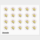 Sticker Rond Poulet ChaChaCha (Feuille)