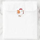 Sticker Rond Poulet Cheveux (Sac)
